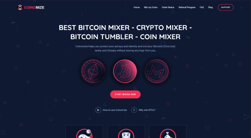 Coinomize Bitcoin mixer — CoinJoin BTC blender with transparent fees