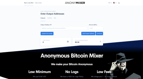 AnonyMixer — customizable anonymous Bitcoin mixer with delay options
